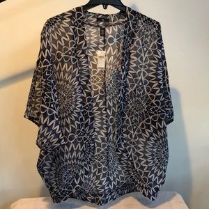 GAP SS Open Kimono New Navy Wrap